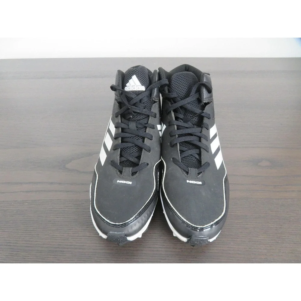 Adidas Icon 7 Mid MD Baseball Cleats Mens 9.5 Black Baseball Cleats S23922